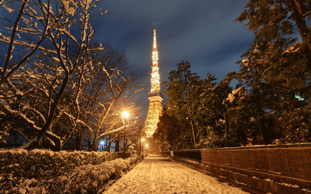雪の東京タワー Vr観光 高画質の絶景 地域活性 不動産の360度写真のことならview Tolus ビューとるズ へ
